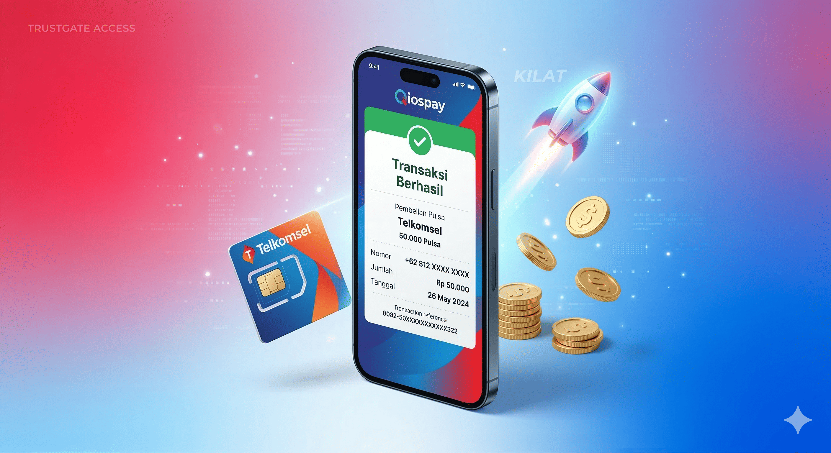 Cara Beli Pulsa Telkomsel Murah di Aplikasi Qiospay (Cepat & Anti Gagal)